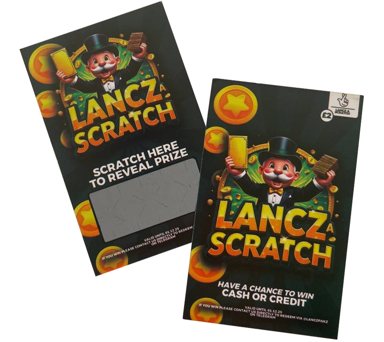 Custom scratch cards