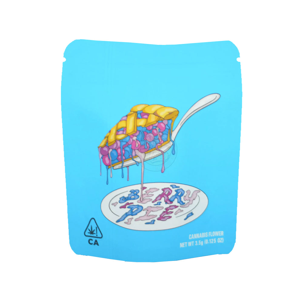 Berry Pie Cookies 3.5g mylar bag featuring vibrant berry-themed packaging design with cookies cali pack berry pie