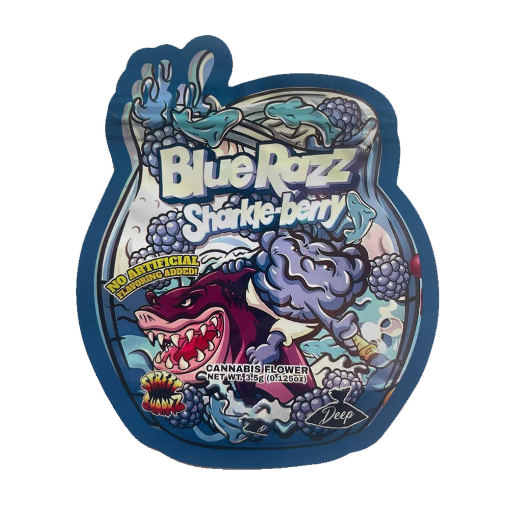 Blue Razz Sharkie Berry mylar bag cali pack blueberry