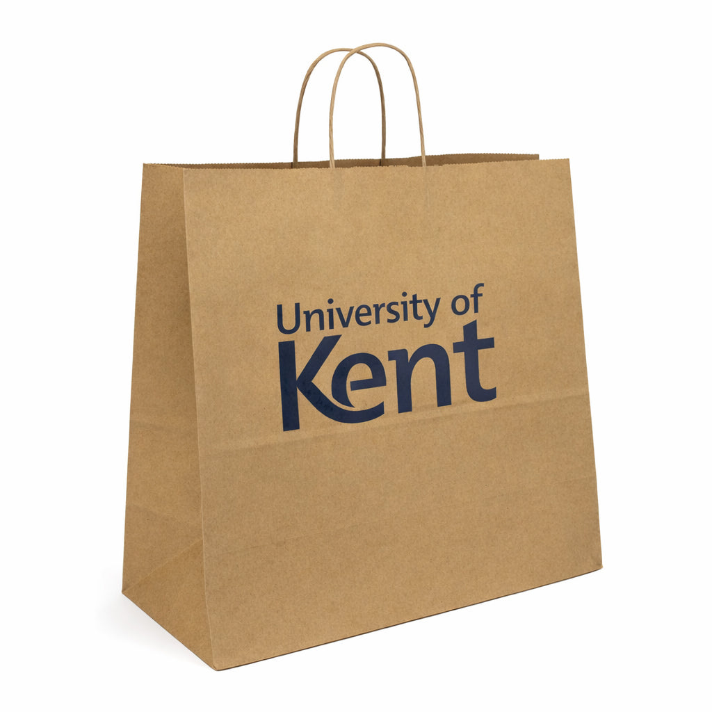 Custom printed paper bags with bespoke branding, ideal for retail, events and promotional packaging.