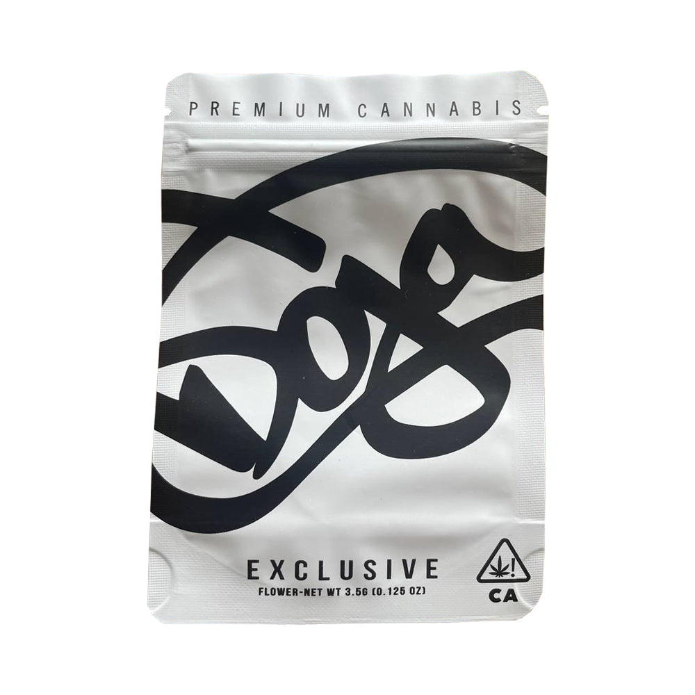 doja exotics branded mylar bags 3.5g cali packs doja pak