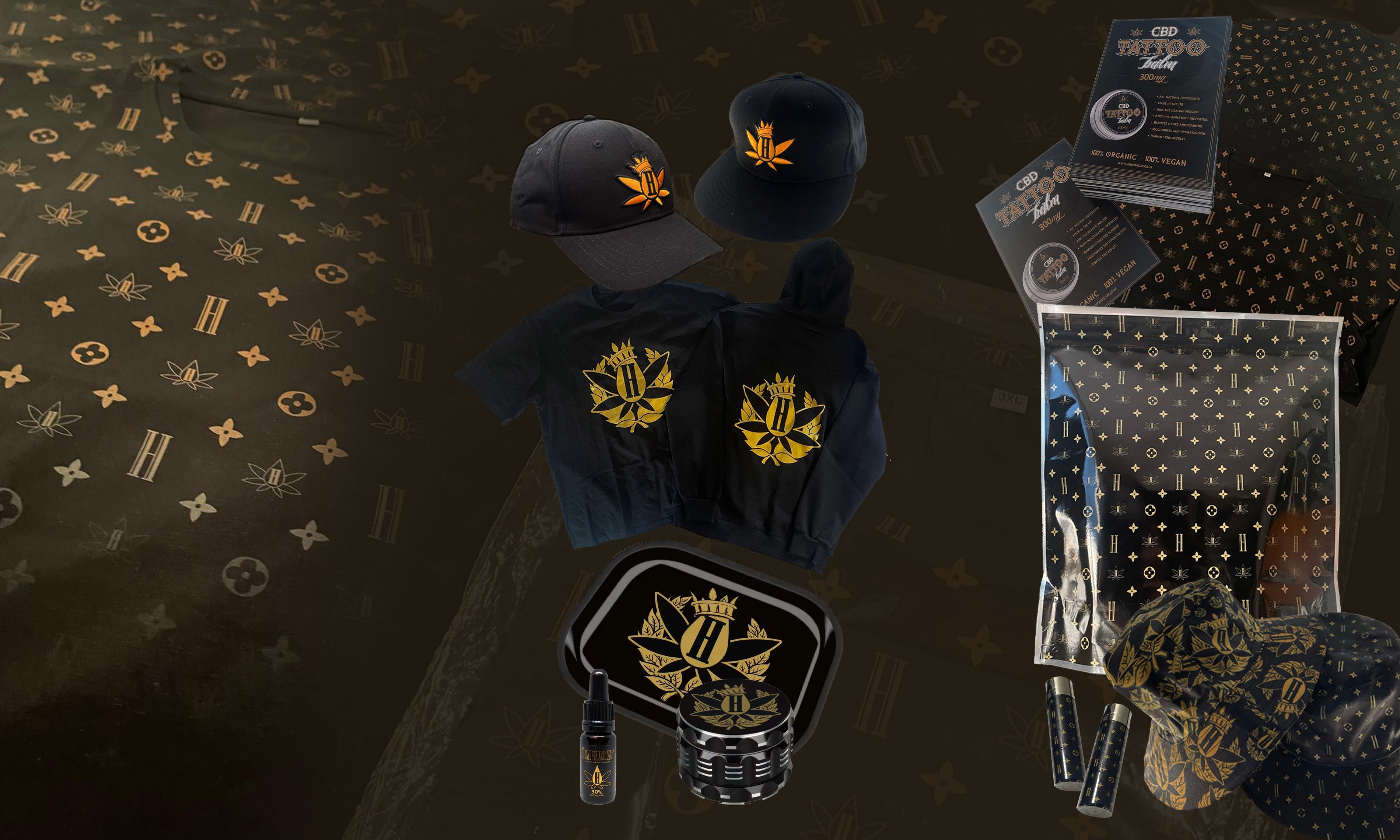 Custom printed merchandise, grinders, rolling trays, clothing - Cloud Nine