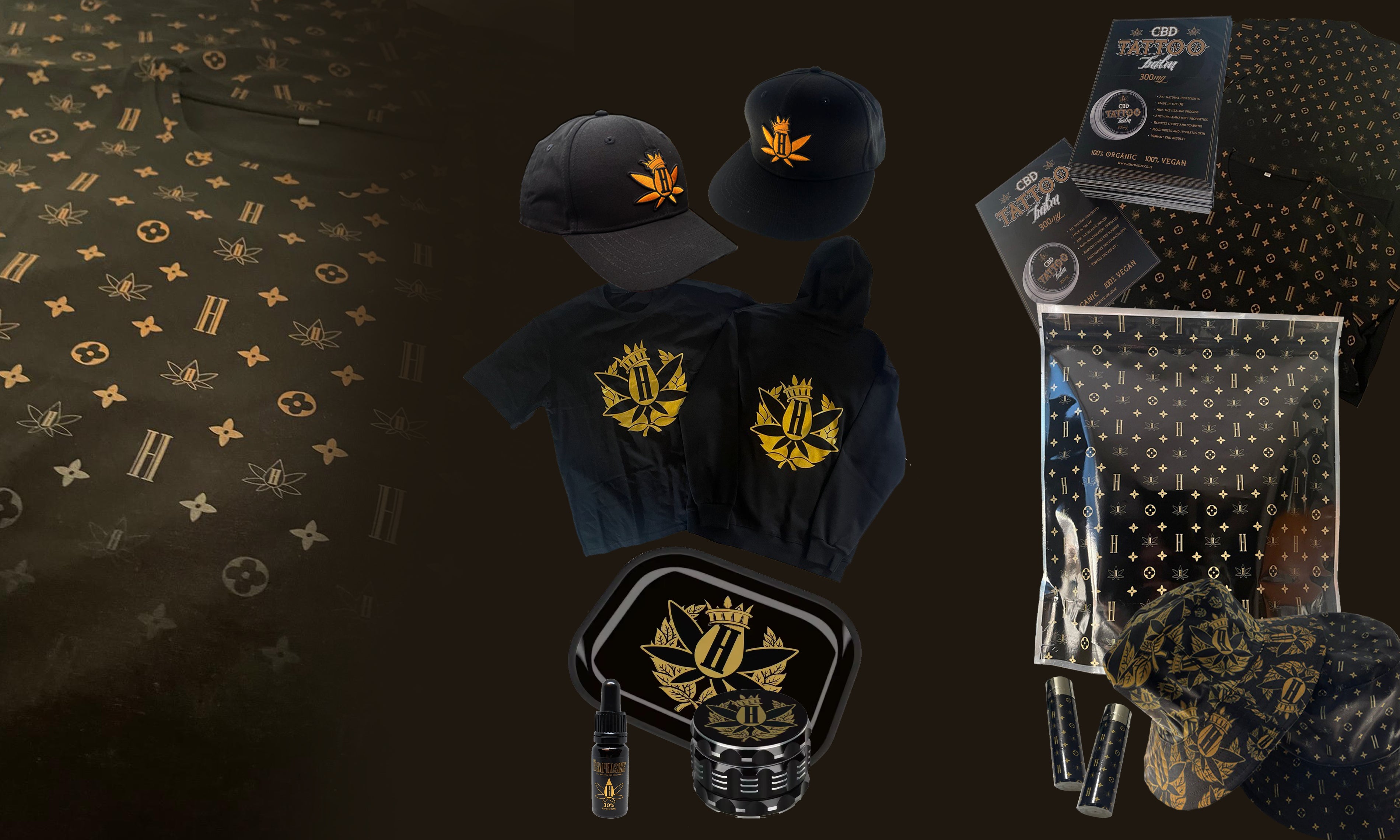 Custom printed merchandise, grinders, rolling trays, clothing - Cloud Nine