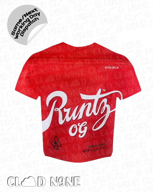 Runtz OG Jersey - Custom Shape 3.5G Mylar Bag - CloudNine