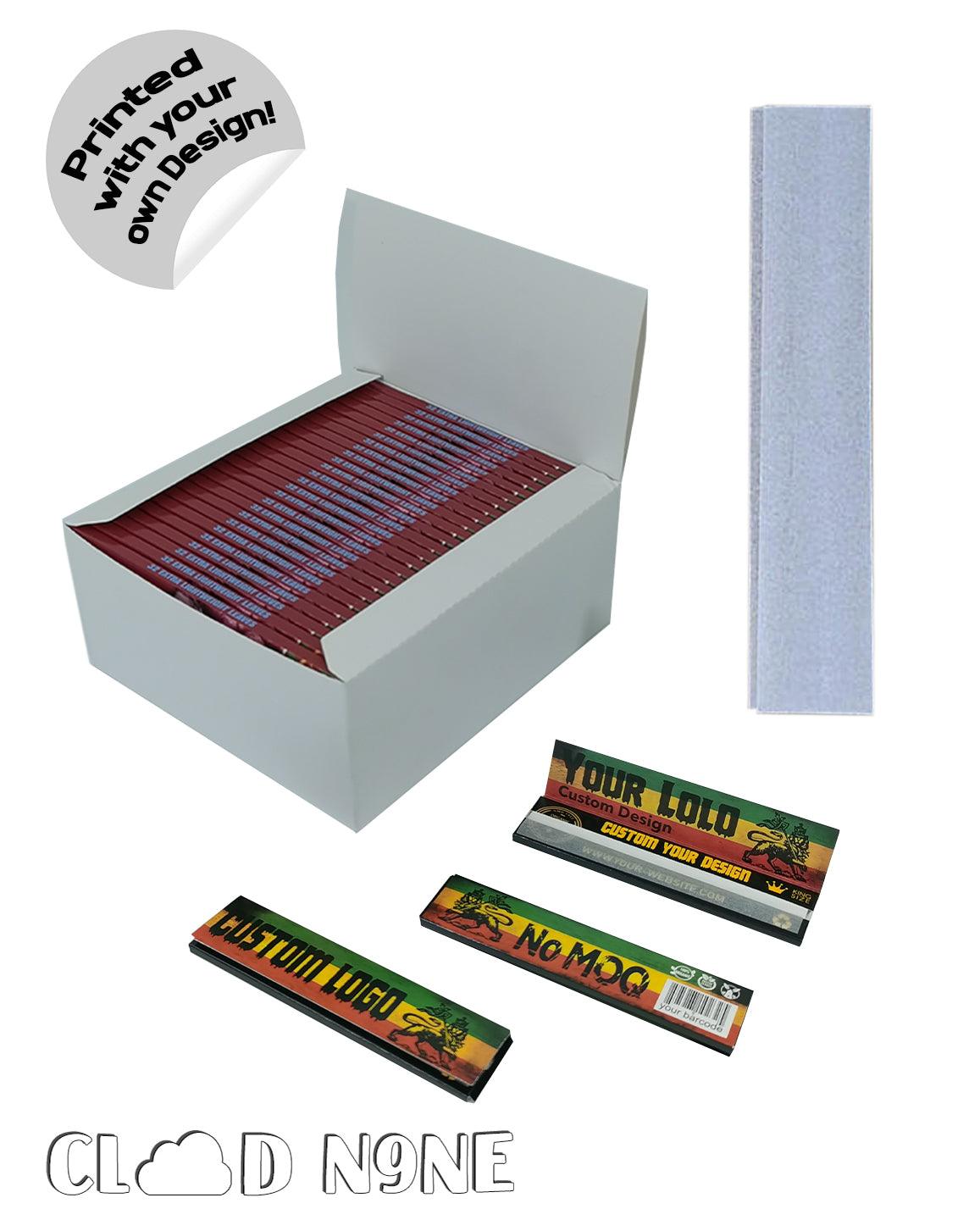 Custom King Sized Rolling Papers - With Custom Display Box - CloudNine