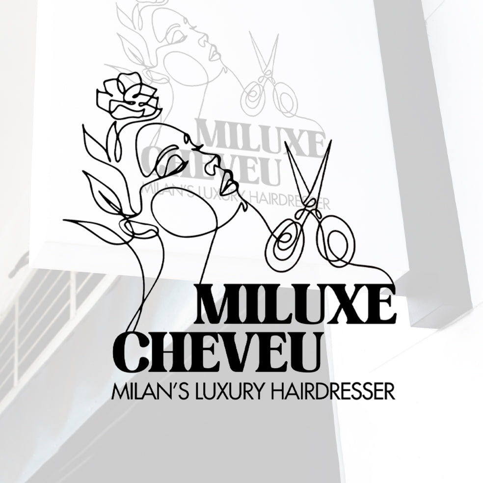 girl hairdresser logo design 