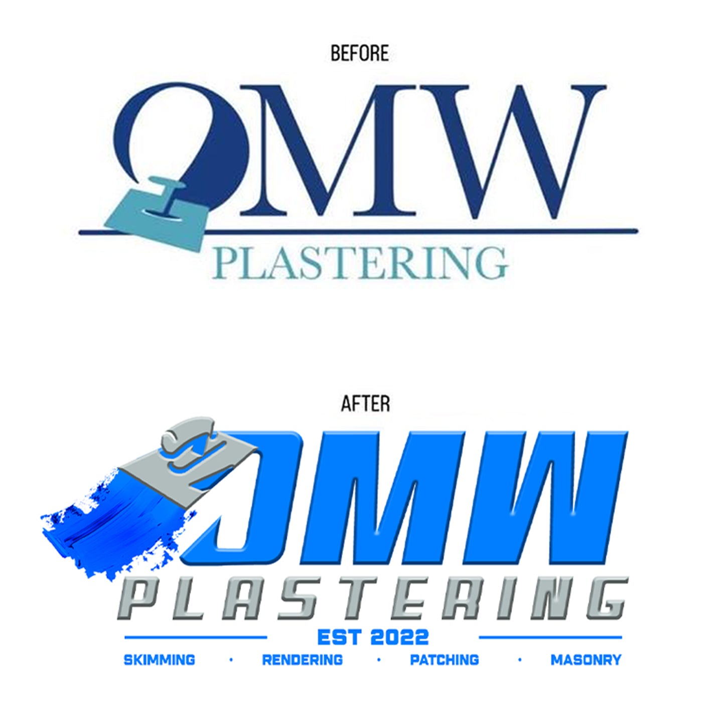 plastering logo design