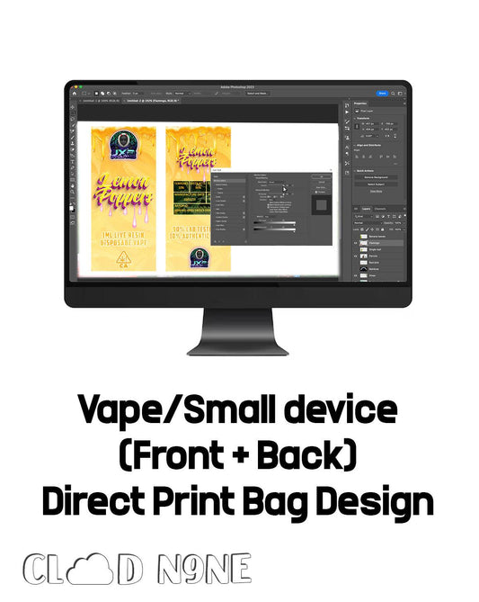 Vape/Small Device Direct Print Bag Design (Choose Your Budget) - CloudNine